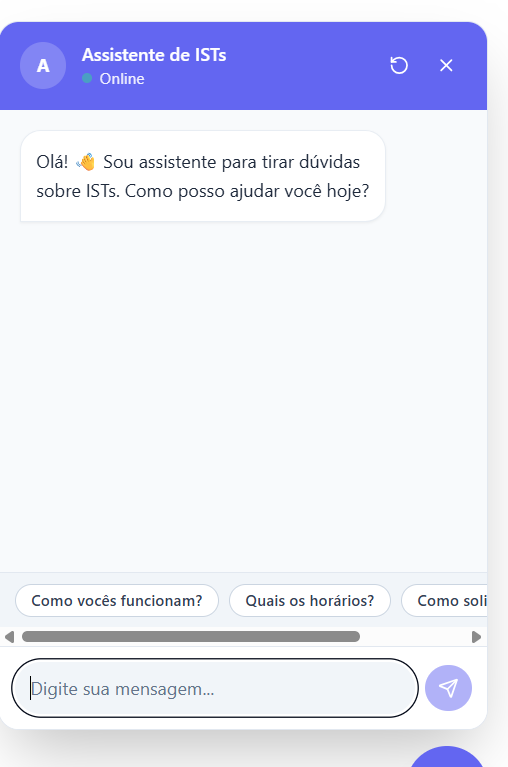 Assistente virtual do Ambulatório de ISTs